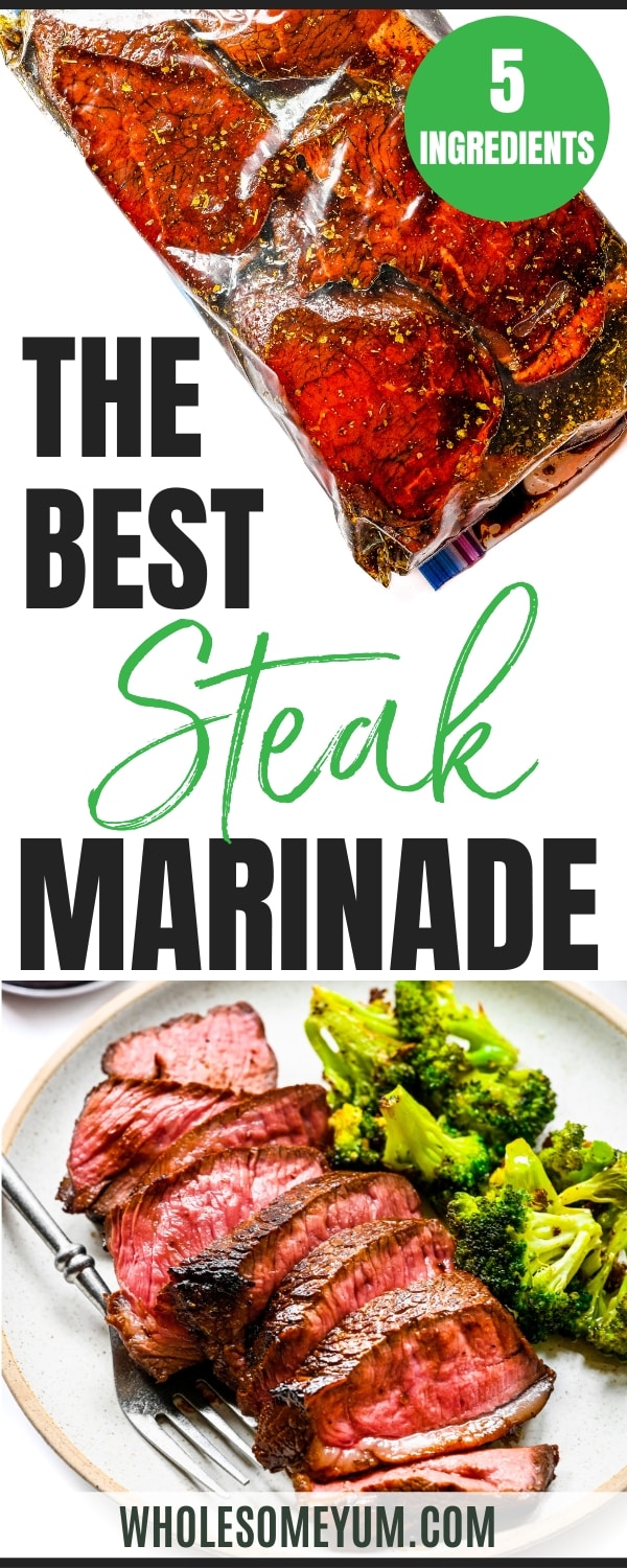 The best steak marinade recipe pin.