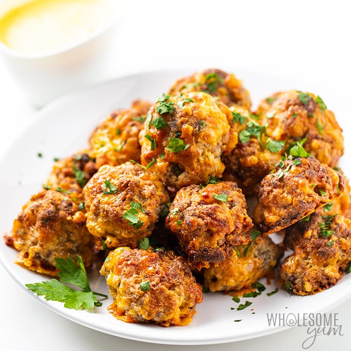 Low Carb Keto Sausage Balls Recipe With Cream Cheese 