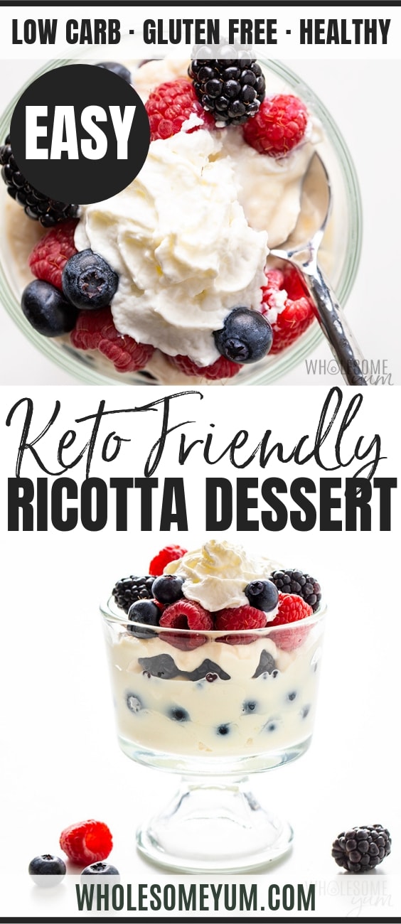 Keto berry dessert - Pinterest image