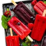 Sugar-free popsicles on a tray.