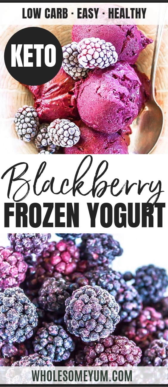 Blackberry Keto Frozen Yogurt - Pinterest Image