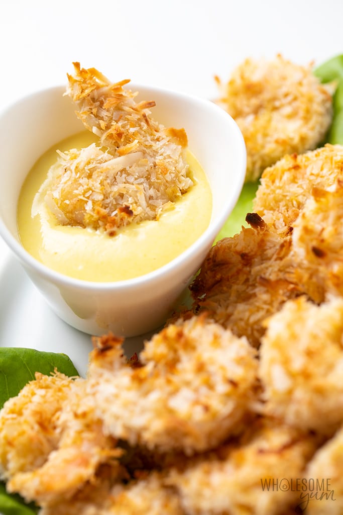 keto coconut shrimp with dipping sauce