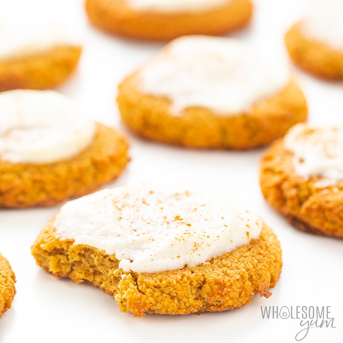 keto pumpkin cookies with icing