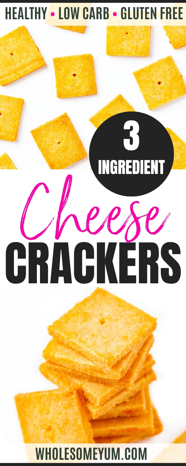 Cheese crackers recipe pin.