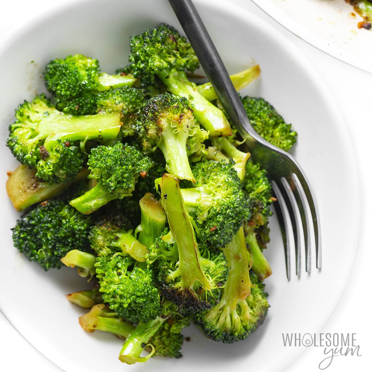 Sauteed broccoli in a bowl.