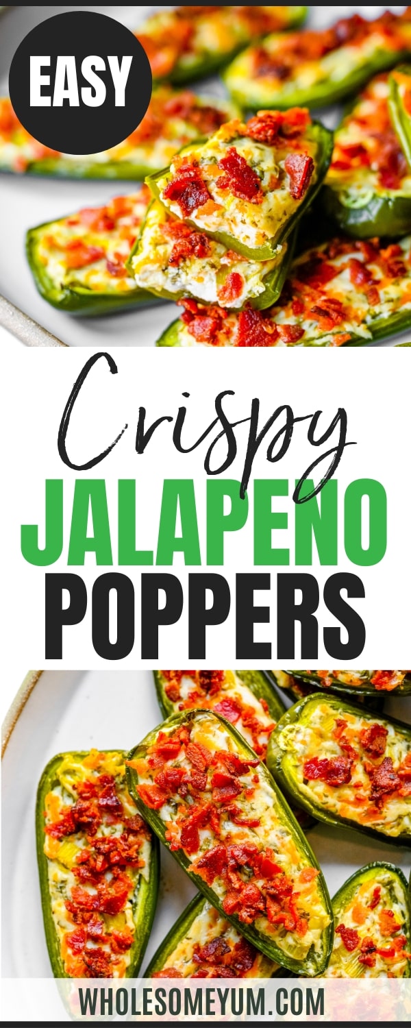 Pin de receta de jalapeños poppers.