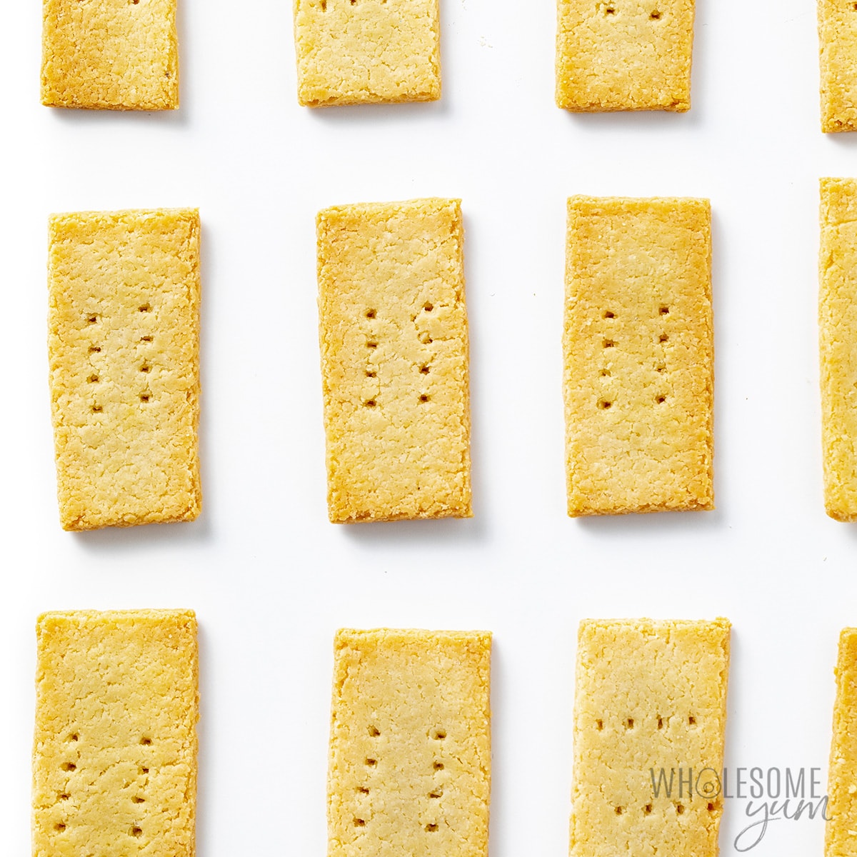 Baked low carb crackers.