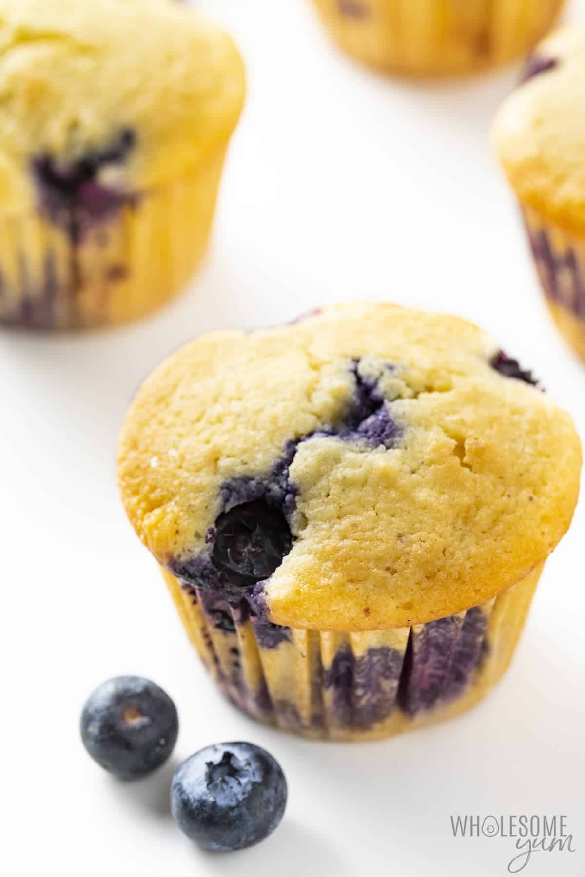Low Carb Paleo Keto Blueberry Muffins Recipe With Almond