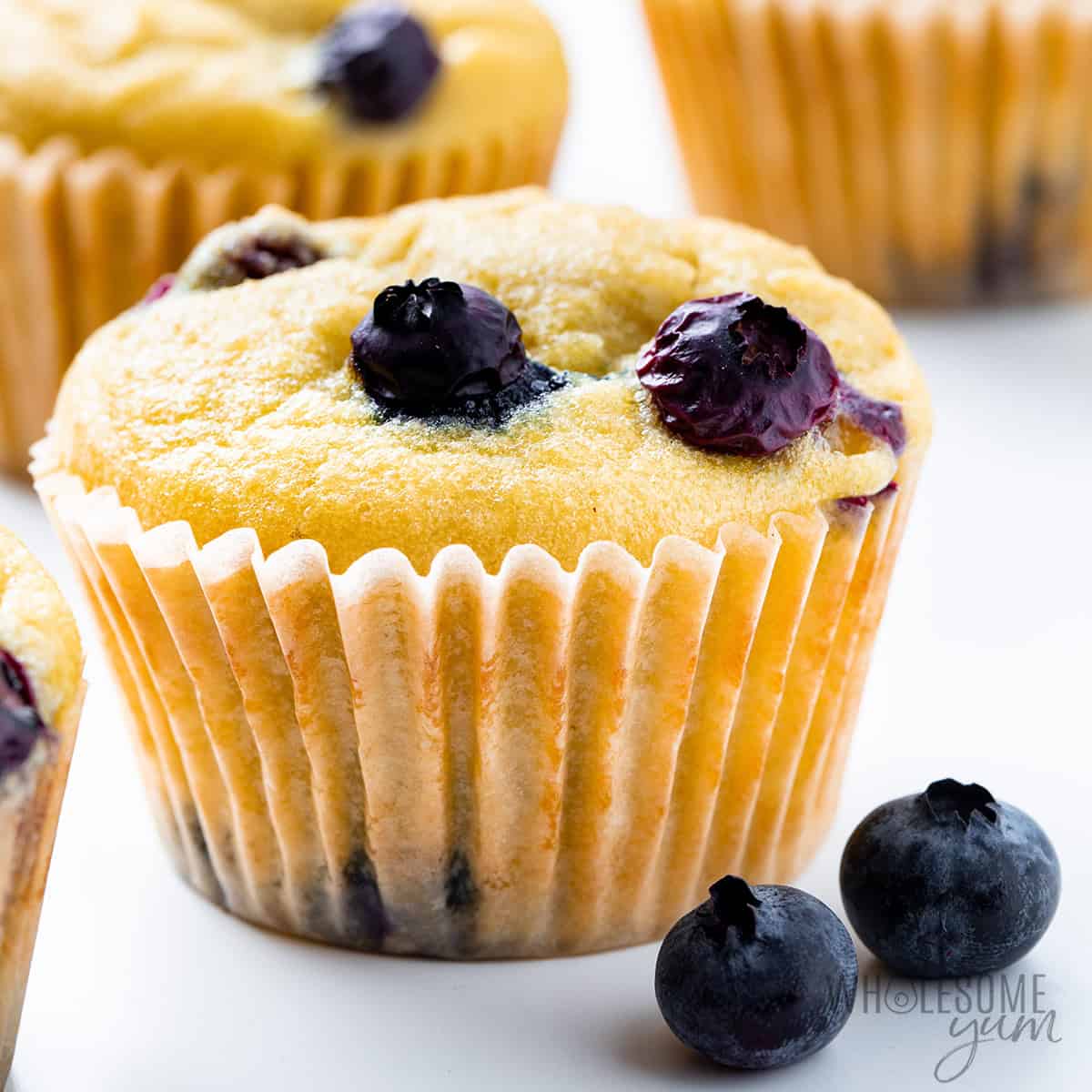 Coconut flour muffins on the counter.