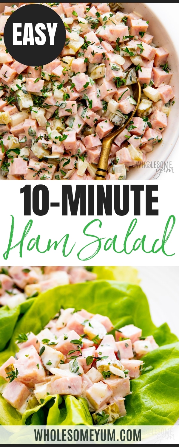 Ham salad recipe pin.