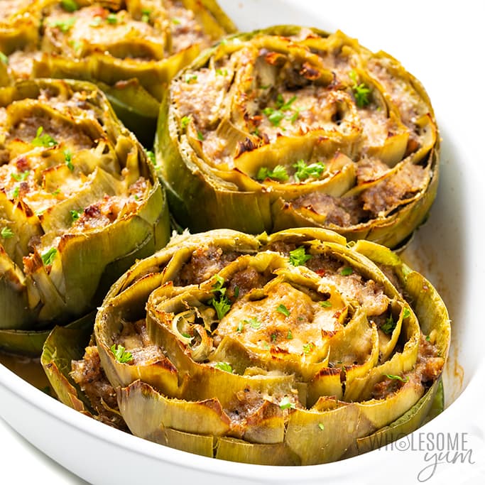 baked stuffed artichokes in the oven
