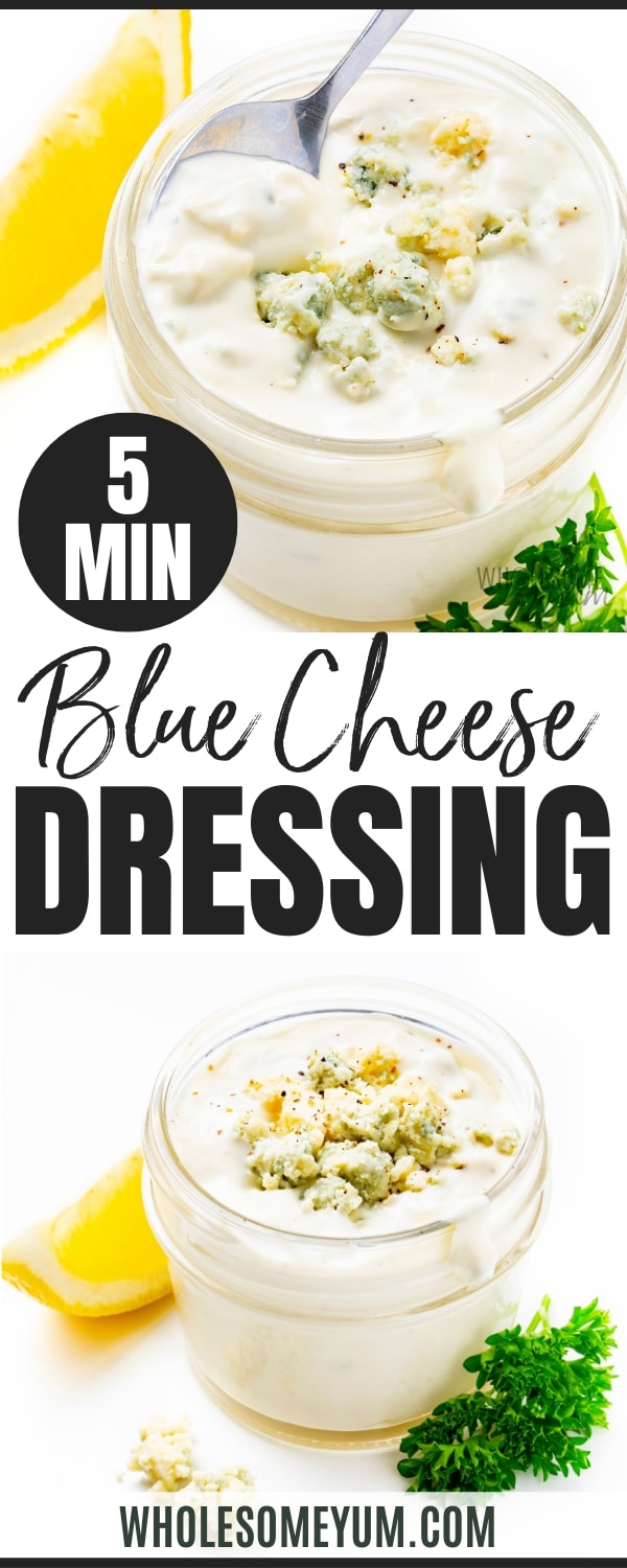 Blue cheese dressing recipe pin.
