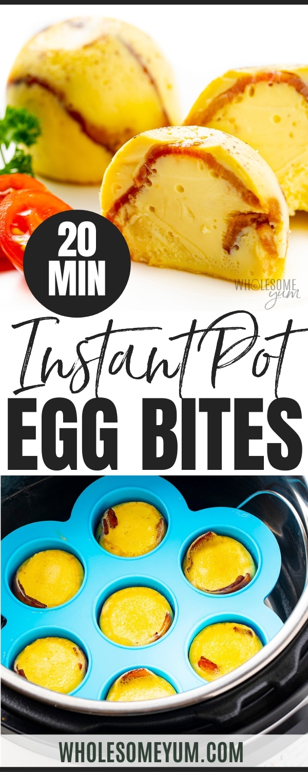 Egg bites recipe pin.