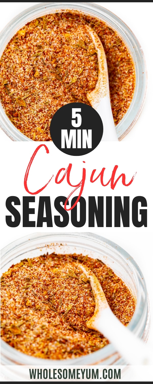 Cajun seasoning recipe pin.