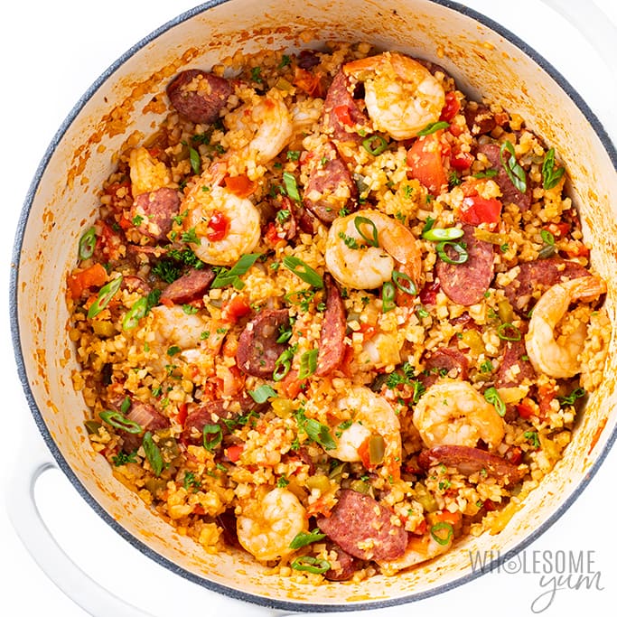 low carb jambalaya cooking in dutch oven