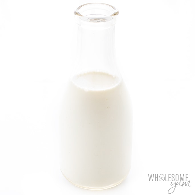 Is milk keto? This is a picture of milk in a glass jug.