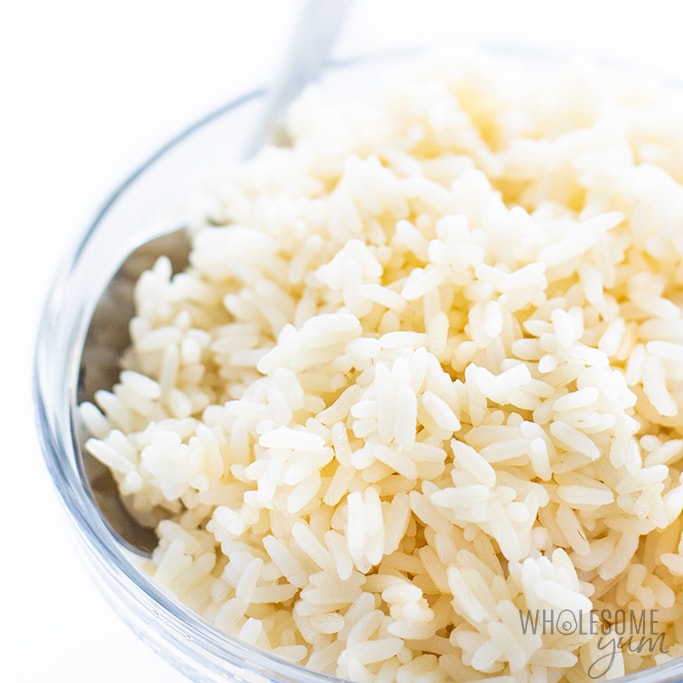 Is Rice Keto? White rice, pictured here, is not keto.