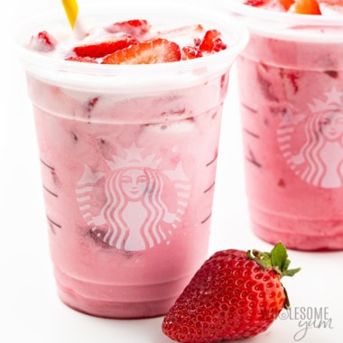 Pink drink in cups.