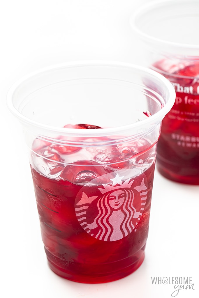 Steeped passion tea for pink drink