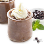 easy keto chocolate mousse in glass jars