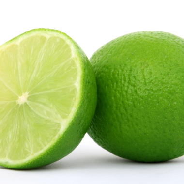 Lime on a white background.