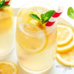 Sugar free lemonade in a glass.