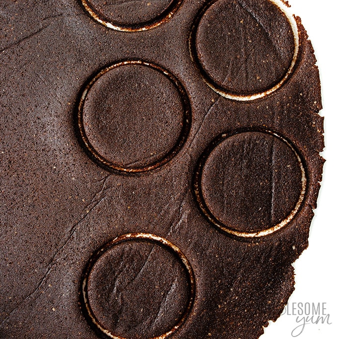 keto oreo cookie cut outs
