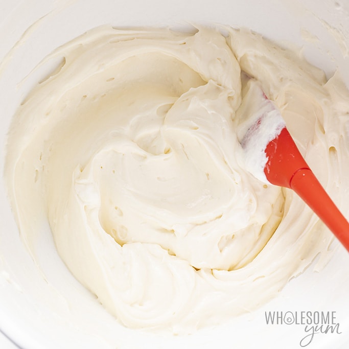 Fold the whipped cream and cream cheese mixture together
