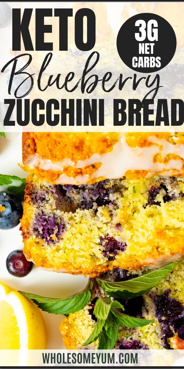 Keto blueberry zucchini bread recipe