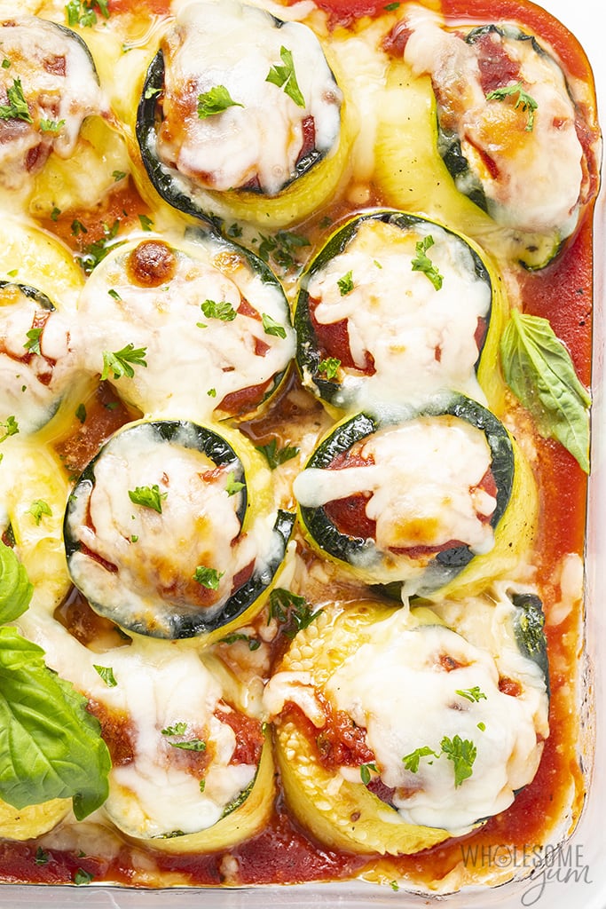 Zucchini Roll Ups (Lasagna Rolls) - Wholesome Yum