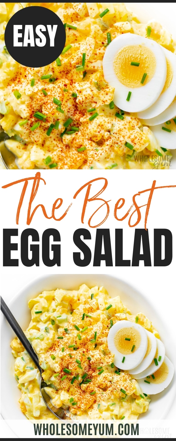 The best egg salad recipe pin.