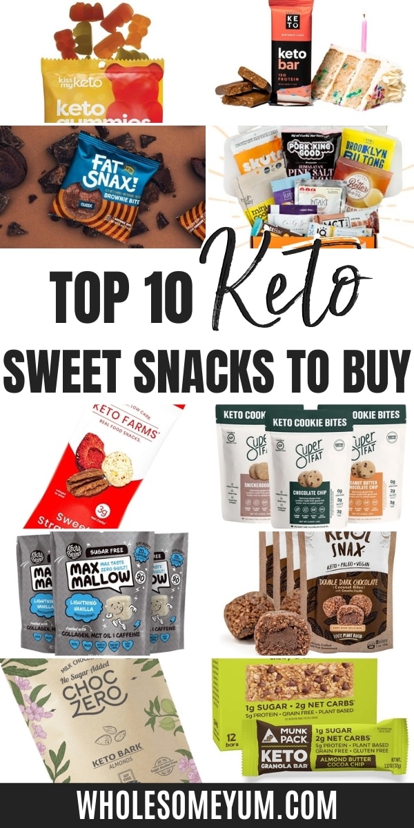 Looking for the best low carb sweet snacks when there's no time to prep? These are the best keto sweet snacks to buy for all your sugar cravings.
