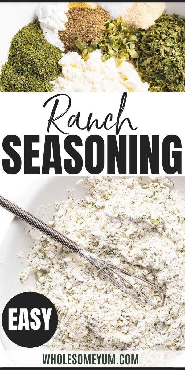 Dry ranch seasoning recipe - pinterest