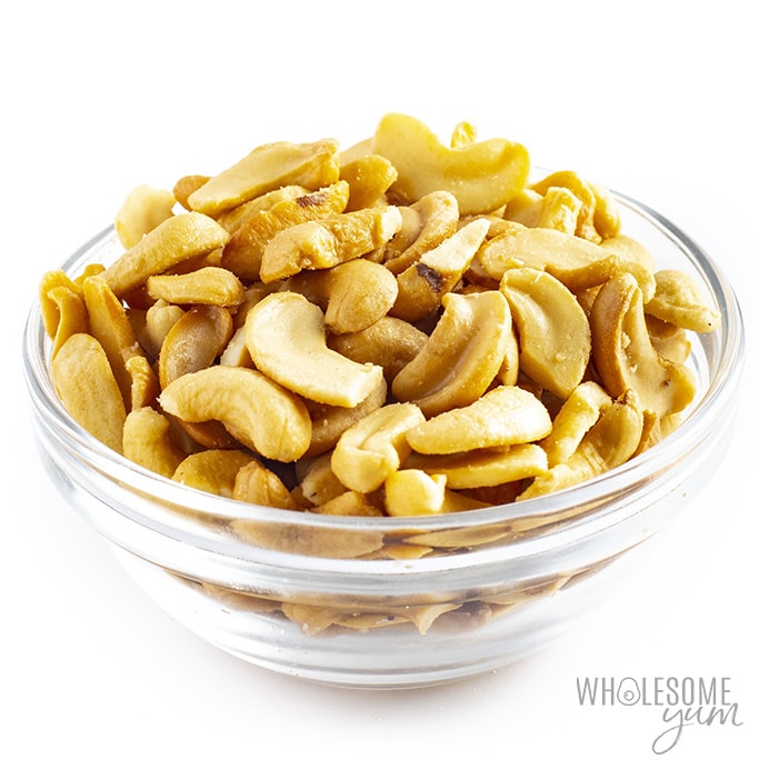 Bowl full of cashews - not keto