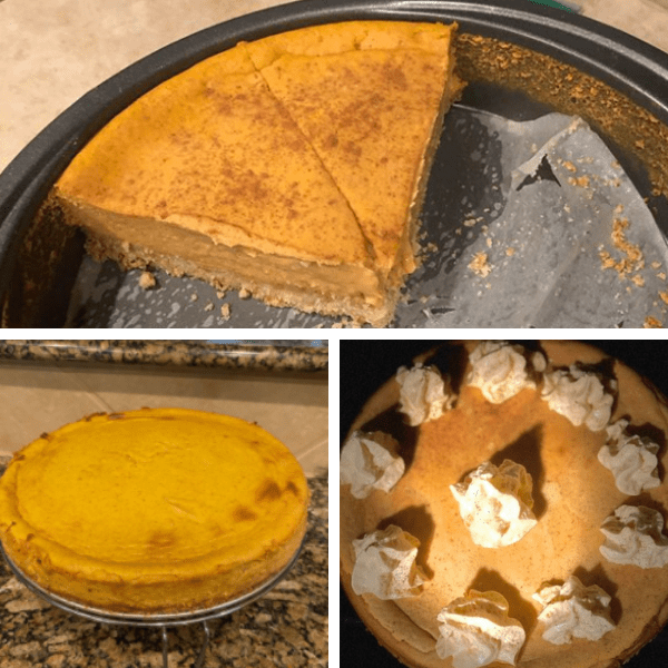 Pumpkin cheesecake entries.
