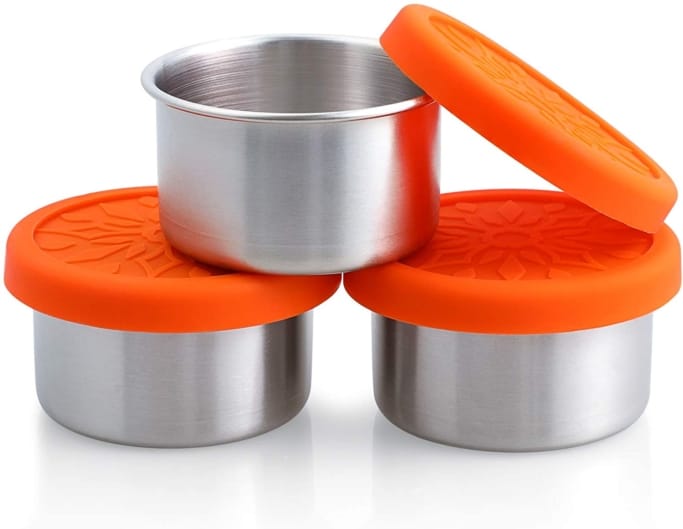 Stainless steel condiment container