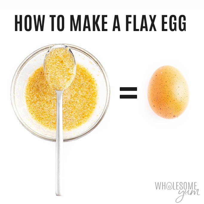 Flax egg in a glass bowl - this makes the perfect egg substitute