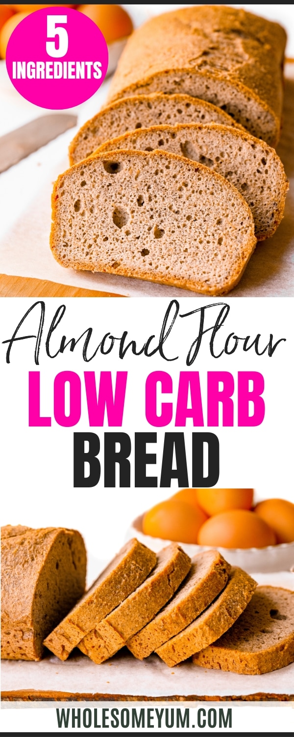 Low carb bread recipe pin.
