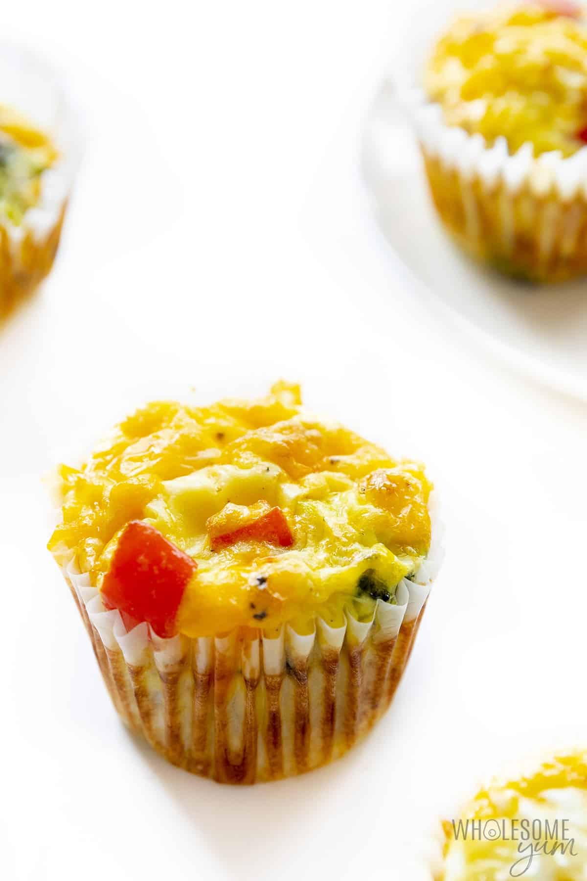 Egg muffin cup close up