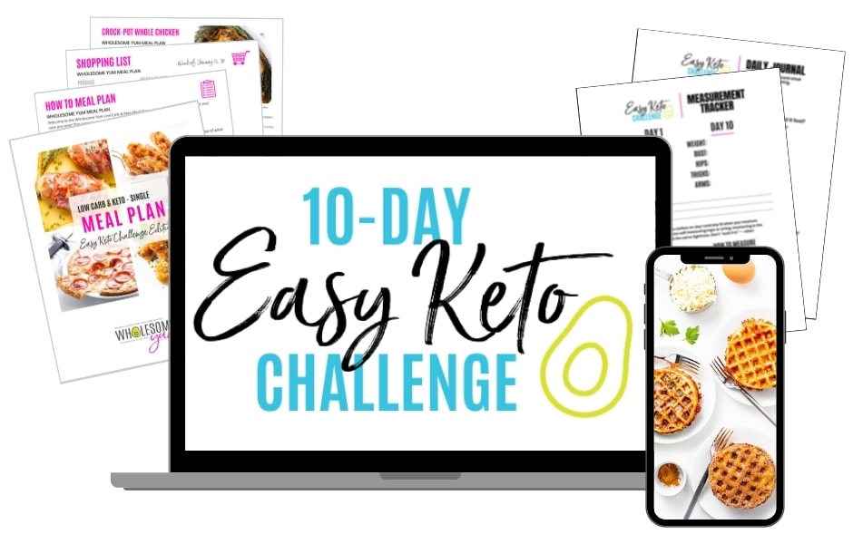 Easy Keto Challenge with meal plans and printables