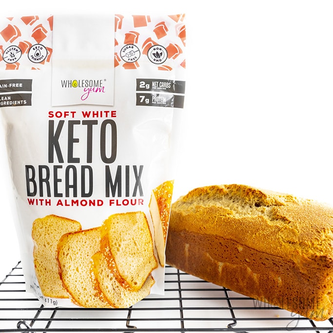 Keto friendly bread made with Wholesome Yum Keto Bread Mix