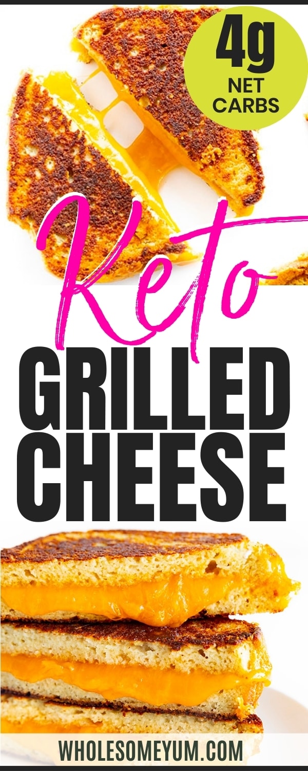 Keto grilled cheese recipe pin