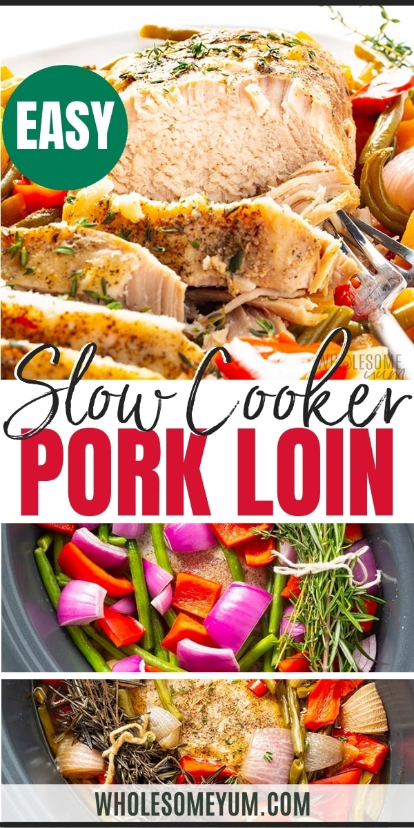 Slow cooker pork loin recipe pin