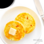 Keto english muffin recipe close up