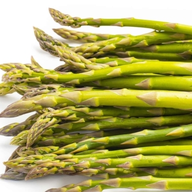 Raw pile of asparagus.