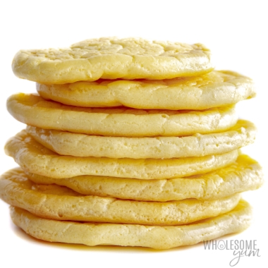 Cloud bread stacked in a pile.