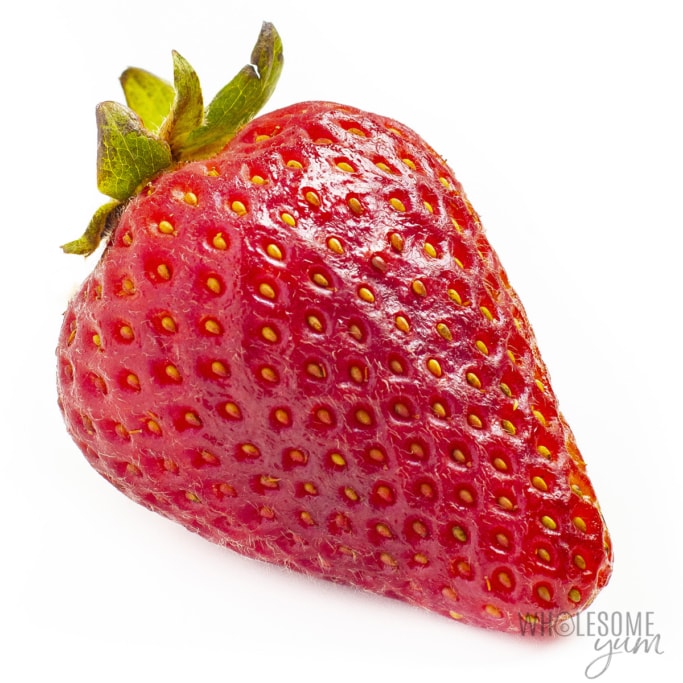 Carbs in strawberries are low, especially in a single strawberry like this one.