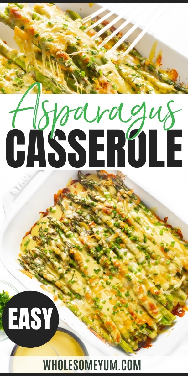 Asparagus casserole recipe pin