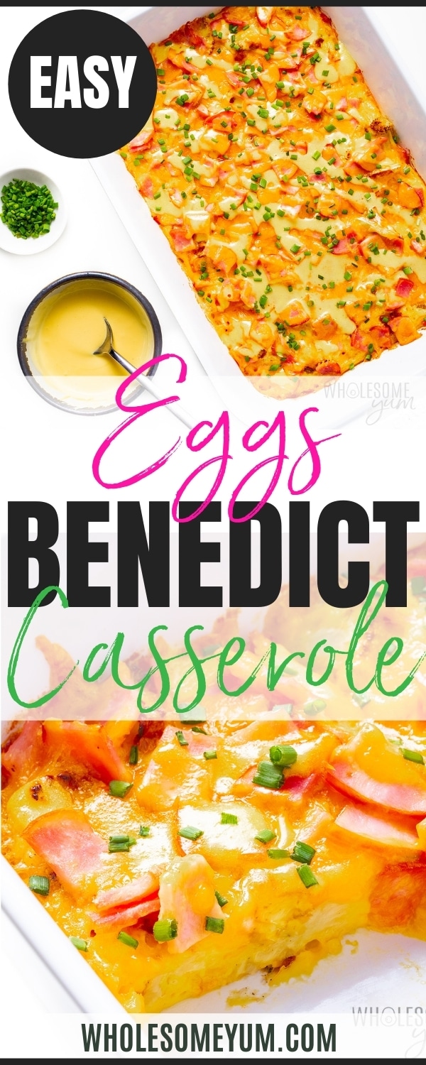 Eggs benedict casserole recipe pin