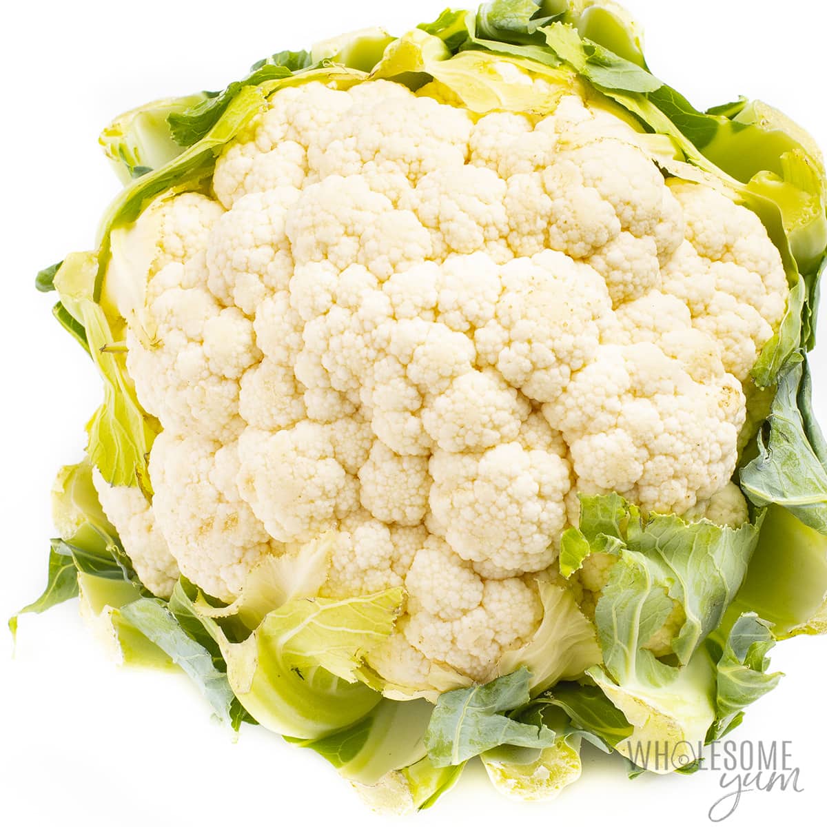 This head of cauliflower is keto friendly! Carbs in cauliflower are very low.